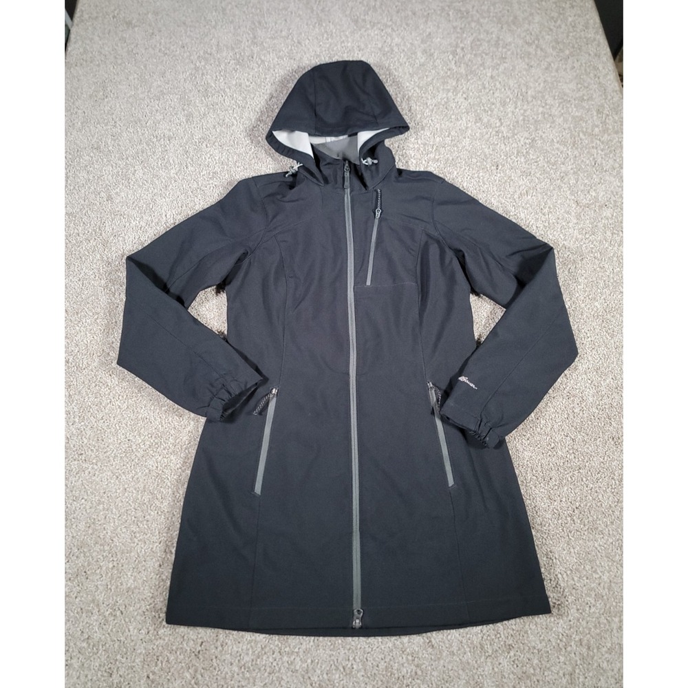 Eddie Bauer Jacket Womens Medium Hooded Softshell Water Resistant Coat Parka